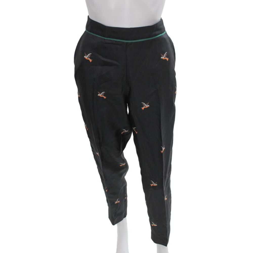 Victoria Victoria Beckham Womens Ankle Dress Pants Black 100% Silk Size 4